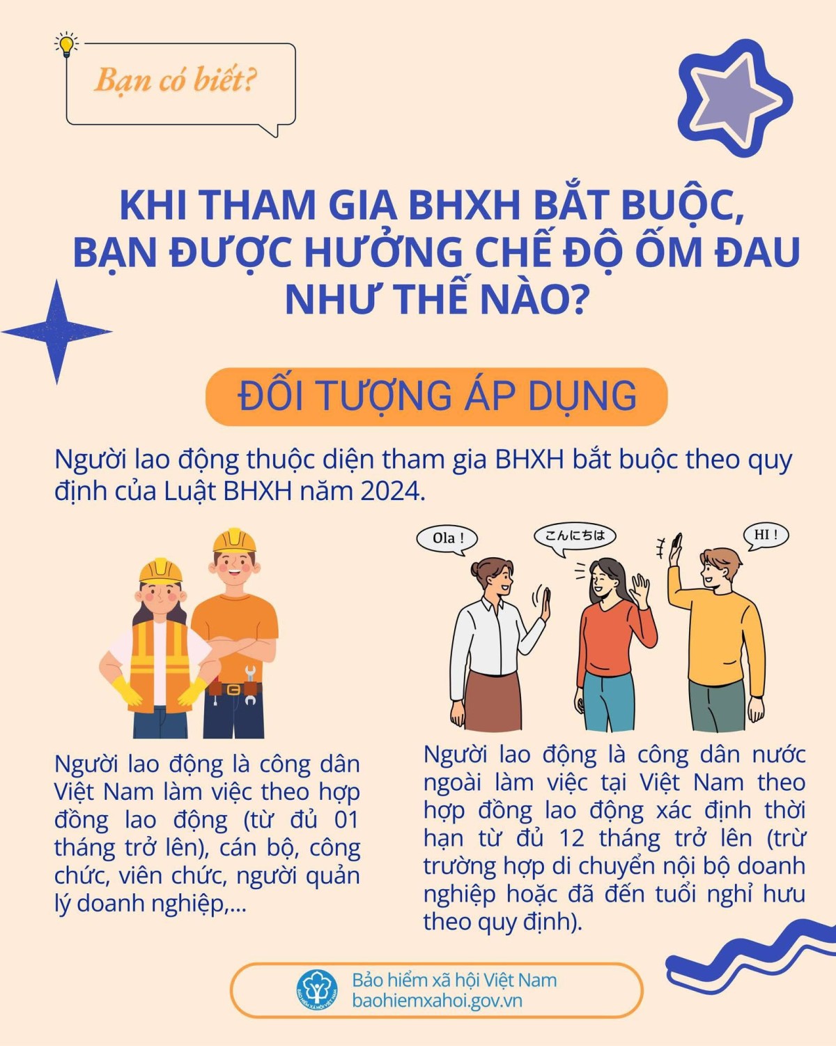 Khi tham gia bảo hiểm xã hội bắt buộc, bạn được hưởng chế độ ốm đau như thế nào?