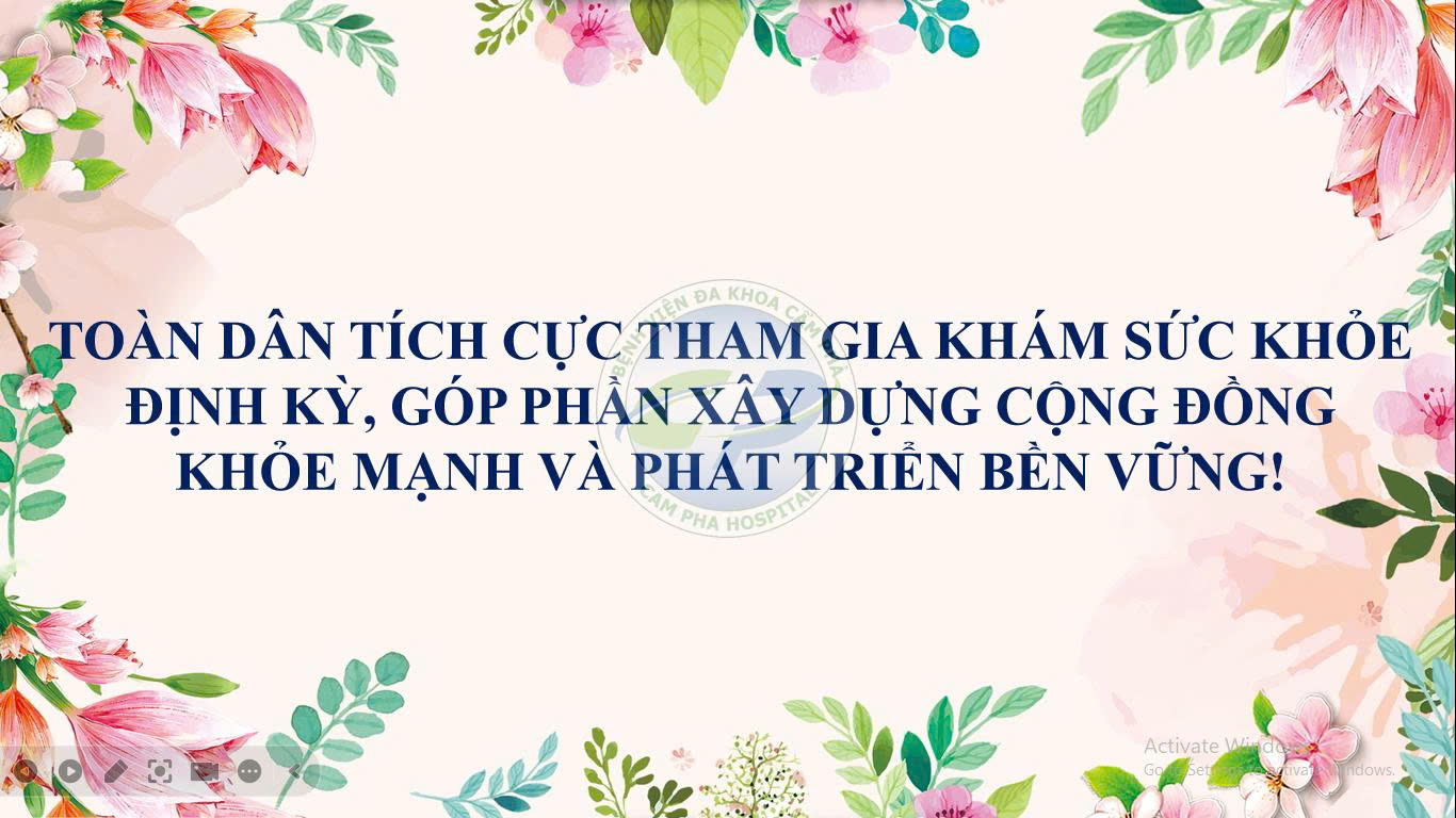 Toàn dân tích cực tham gia khám sức khỏe định kỳ, góp phần xây dựng cộng  đồng khỏe mạnh và phát triển bền vững!