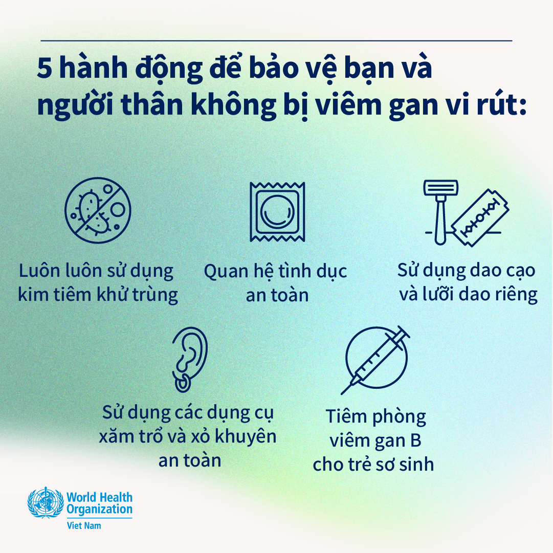5 hành động để bảo vệ bạn và người thân không bị viêm gan vi rút