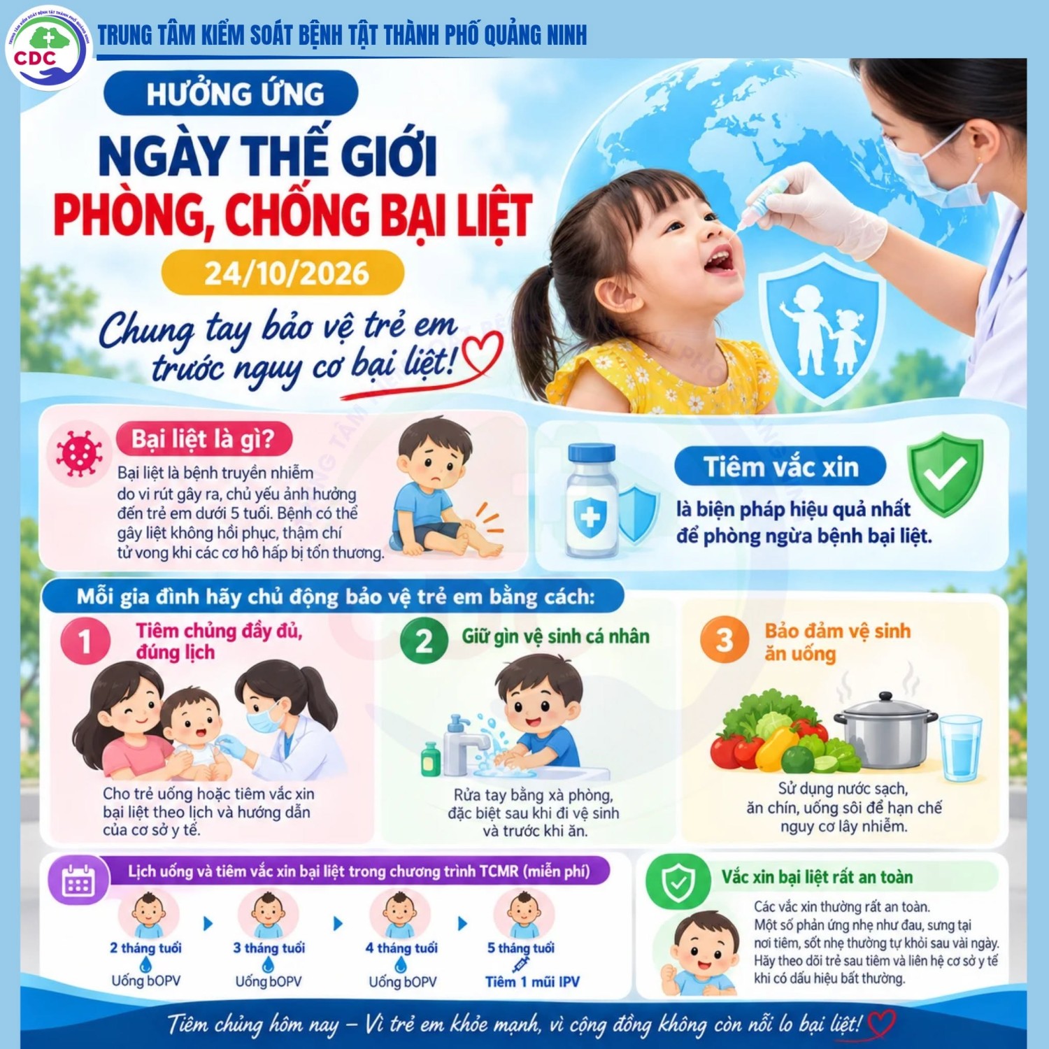 HƯỞNG ỨNG NGÀY THẾ GIỚI PHÒNG, CHỐNG BẠI LIỆT (24/10/2026)